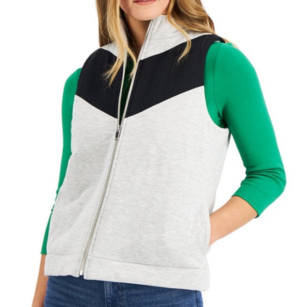 Fall Y'all! Gray/Black Color cozy vest. Super soft, double lined. Brand new!